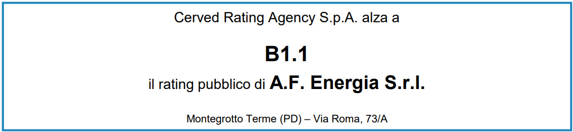 Continua l'impegno di AF Energia