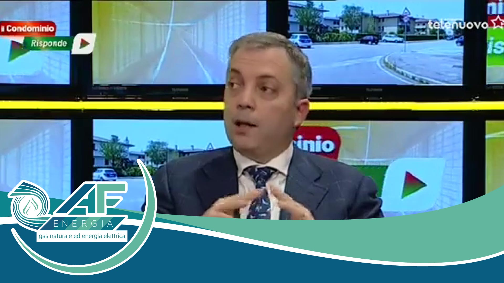 Screenshot dal programma televisivo il condominio risponde con Alberto Tempestini di AF Energia